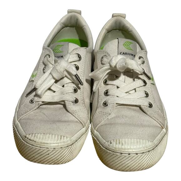 Cariuma OCA Low Off White Canvas Sneakers Women's 8.5 Sustainable - Picture 3 of 10